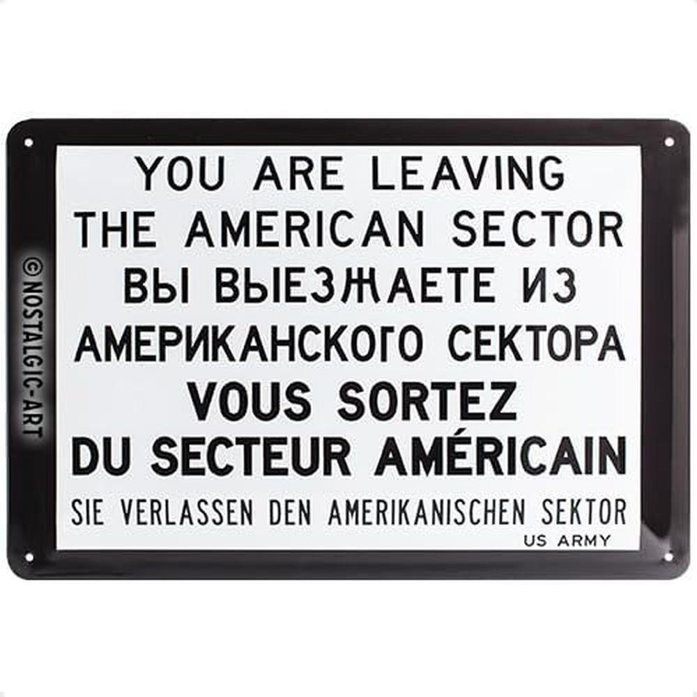 BLECHSCHILD 20/30 cm You are leaving - Multicolor, Metall (30/20/0.2cm) - Nostalgic-Art