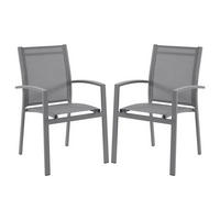 GARTENSTUHL - 2 Personen - metall - anthrazitgrau Telto - Anthrazit, Metall (55/89/61cm) - Vente-Unique