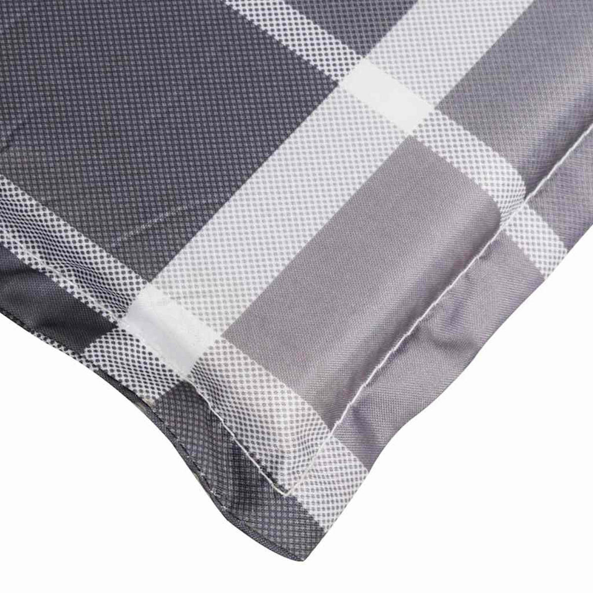 SONNENLIEGEN-AUFLAGE Grau Karomuster 200/60/3 Cm Oxford-Gewebe - Grau, Textil (60/3/200cm) - vidaXL