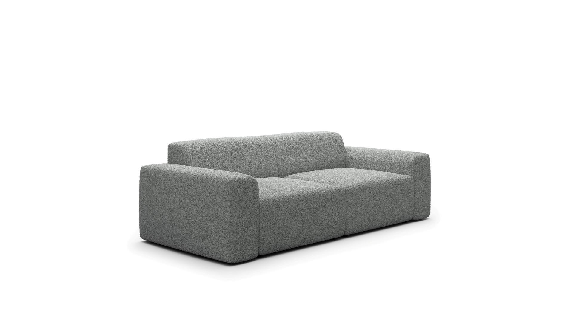 SOFA Modular Premium Grau - Schwarz/Grau, Holz/Holzwerkstoff (240/70/104cm) - Furnisell