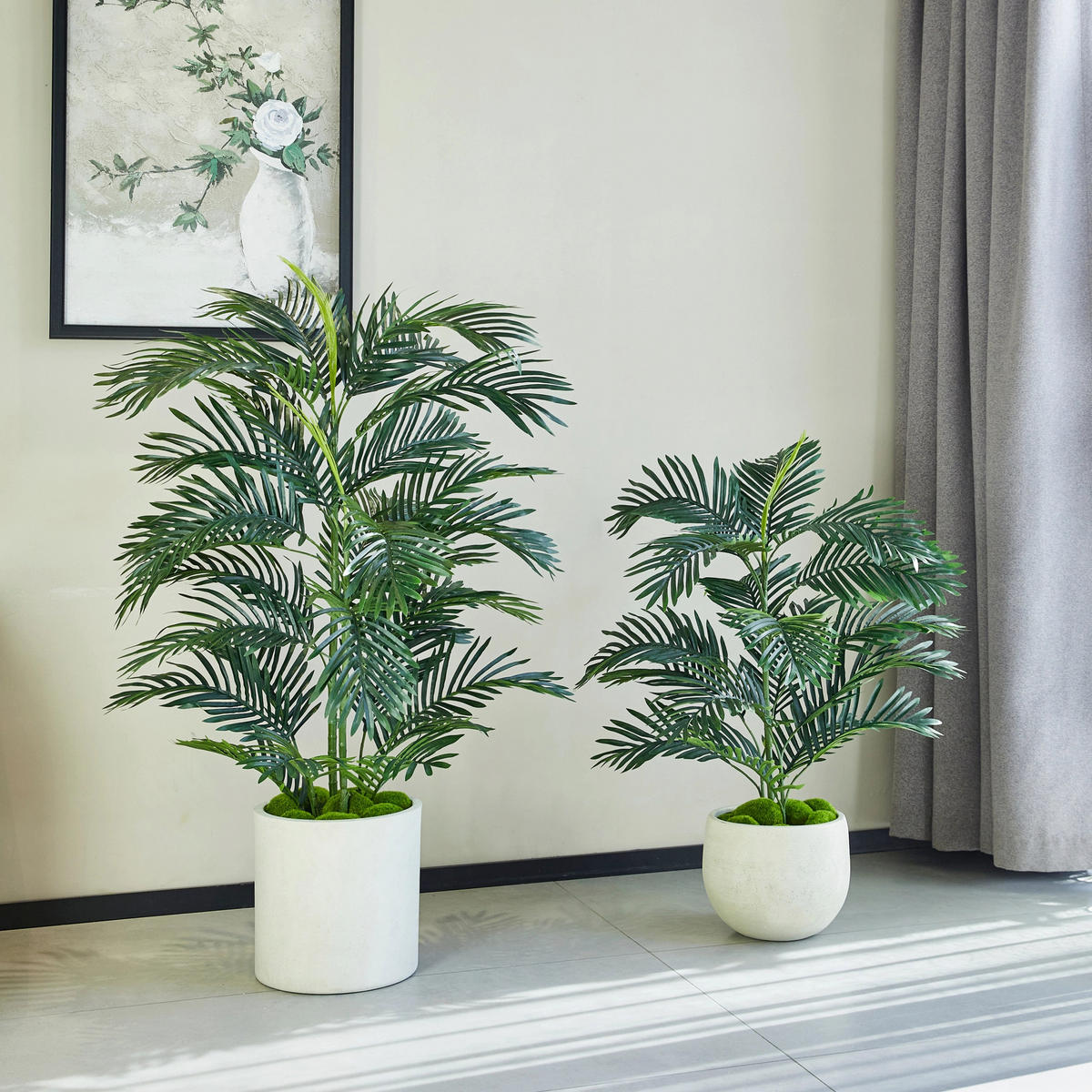 KUNSTBAUM Künstliche Palme – Maleko 120 cm - Grün, Kunststoff (120cm) - aplanta