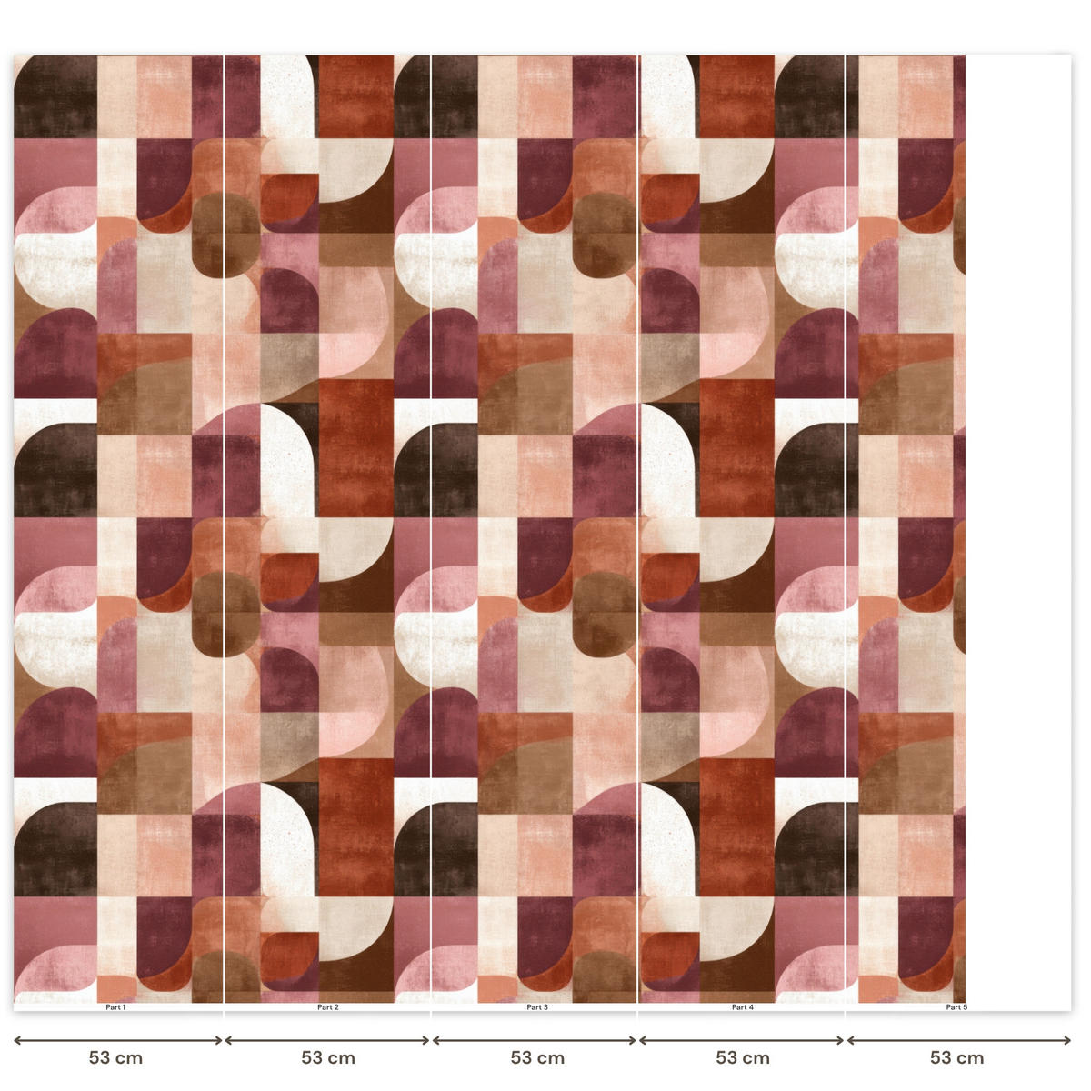 TAPETE - Geometrie - Modern - Retro - 240x260 cm - Multicolor, Papier (240/260cm) - OnlyWow