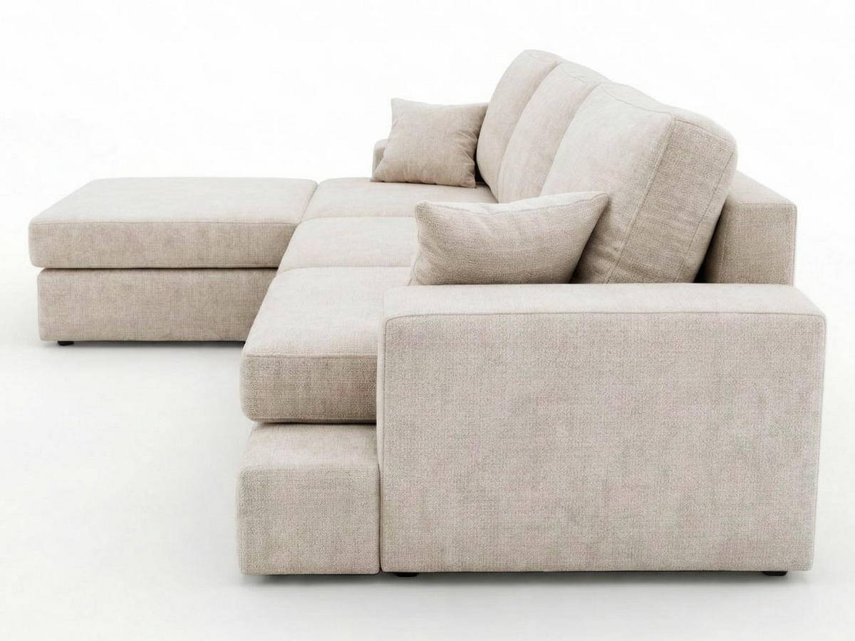 ECKSOFA Nesto Biege Links - Beige, Holz/Textil (260/165cm) - Graingold