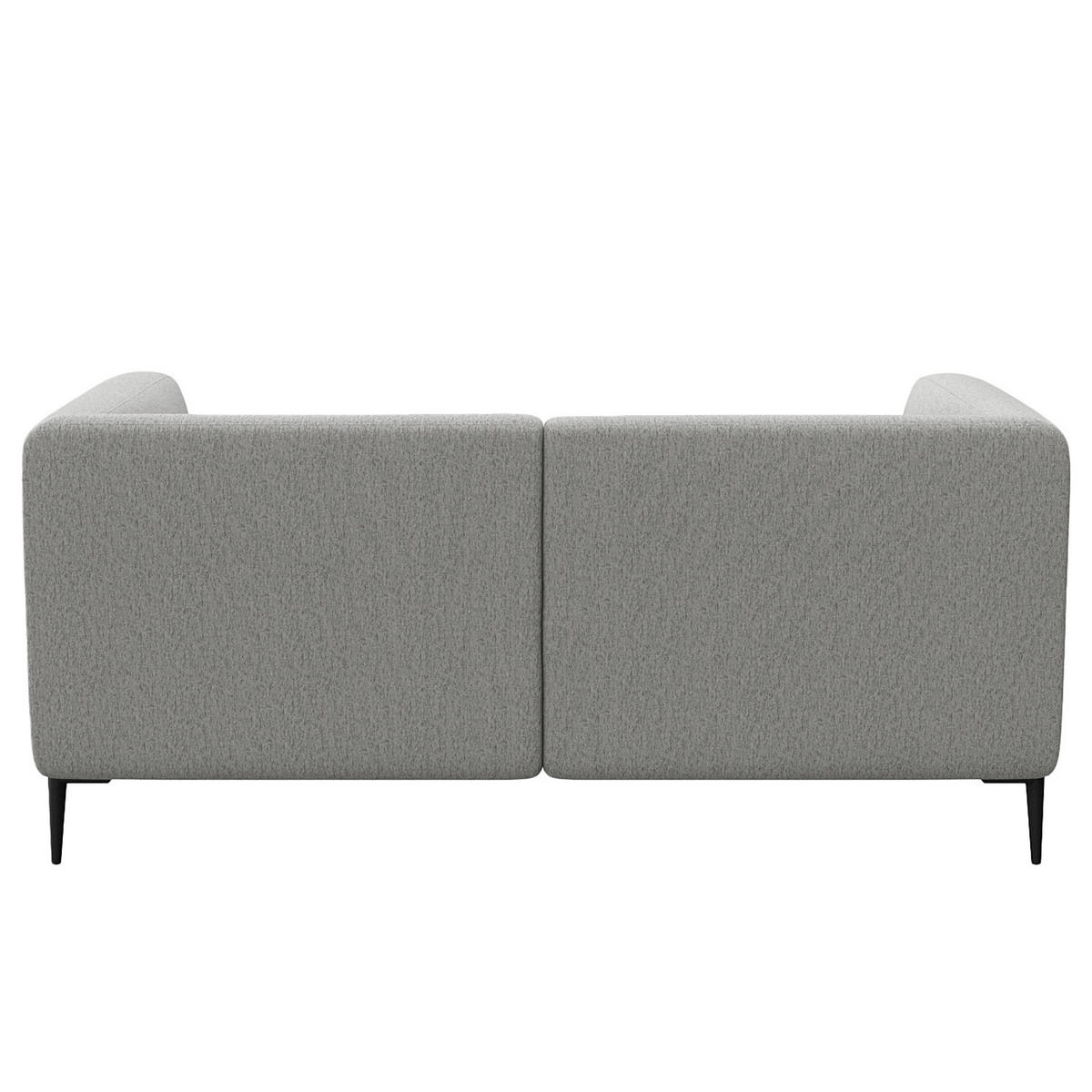 2,5-SITZER SOFA - Schwarz/Hellblau, Textil/Metall (175/74/88cm) - home24