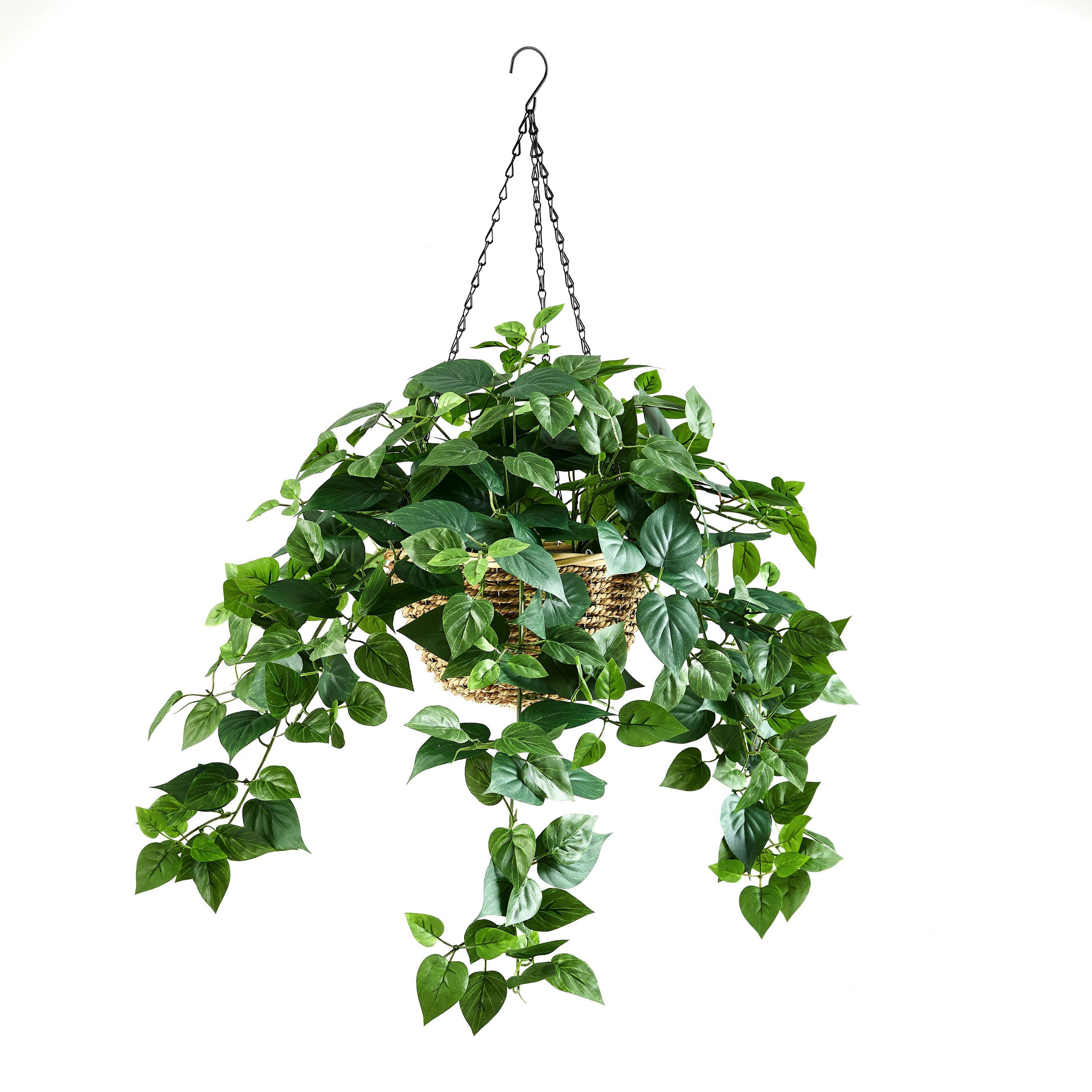 KUNSTPFLANZE Künstliche Hänge-Efeutute – Theresia 80 cm - Grün, Kunststoff (80cm) - aplanta