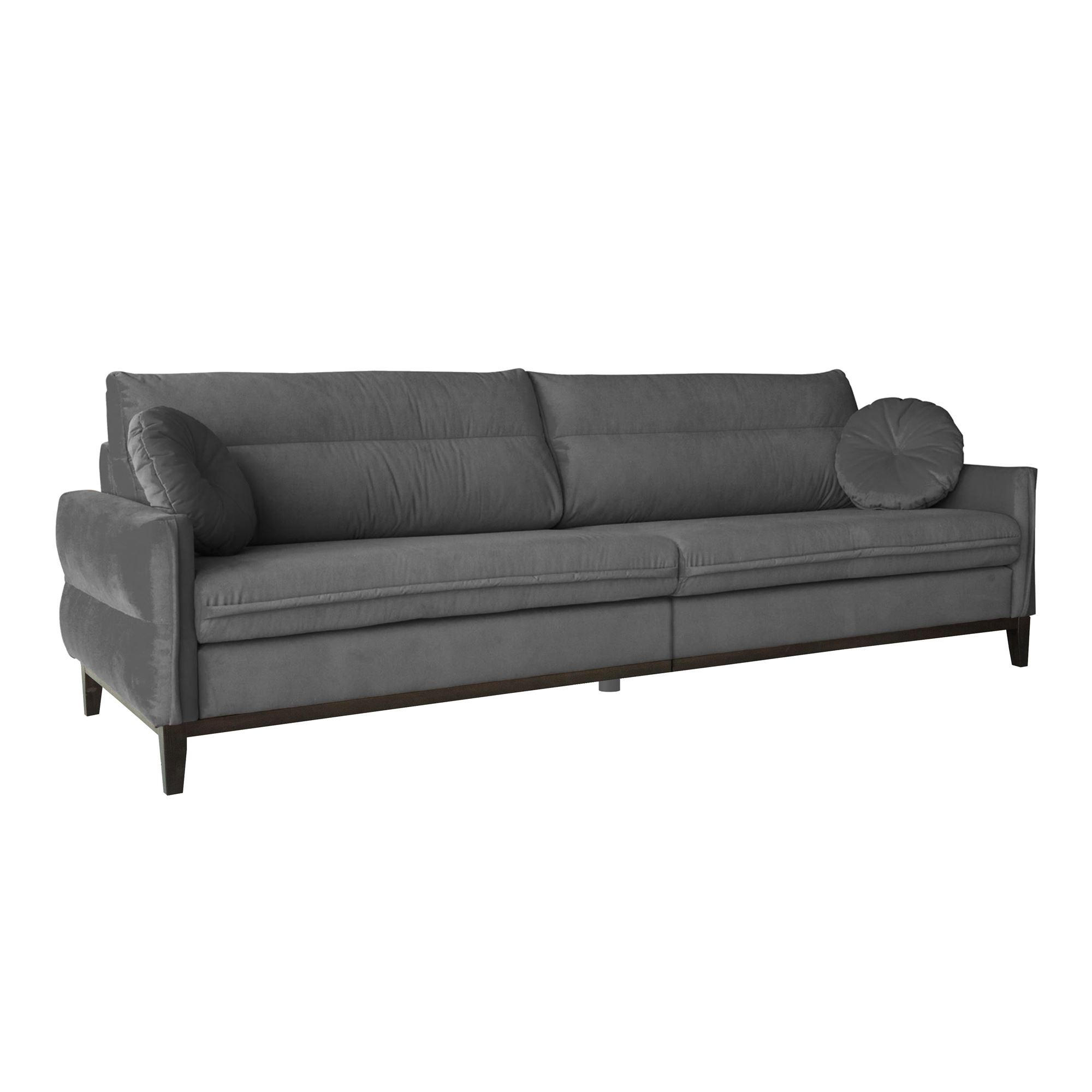 Beautysofa Sofa Grau 268x95x94 cm