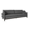 SOFA 3-SITZER Belweder Velours grau - Wengefarben/Grau, Holz/Textil (268/95/94cm) - Beautysofa