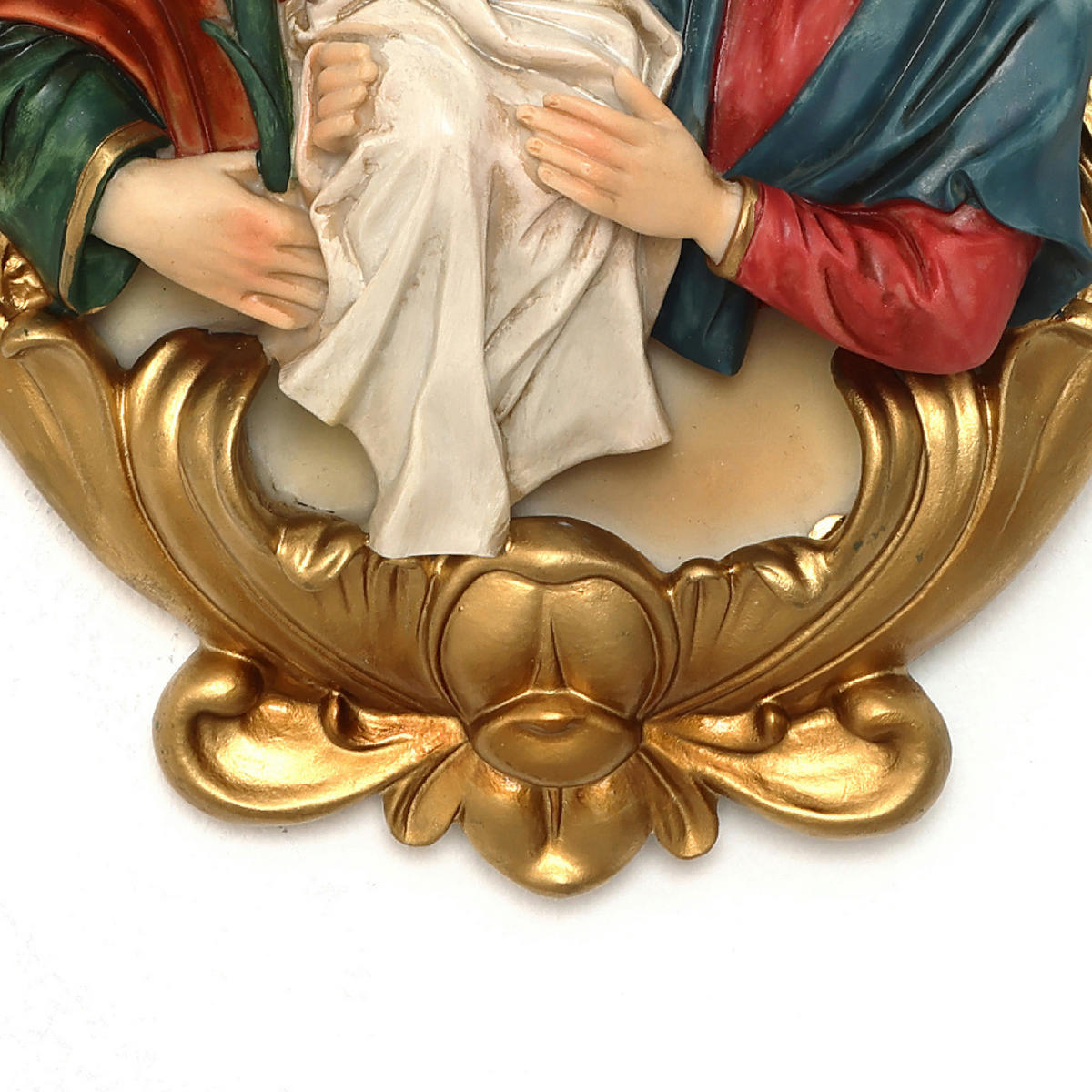WANDSKULPTUR Heilige Familie, Glaubens- und Familiensymbol | B21.5 x T6.5 x H32 cm - Multicolor, Kunststoff (21.5/32/6.5cm) - Hometopia