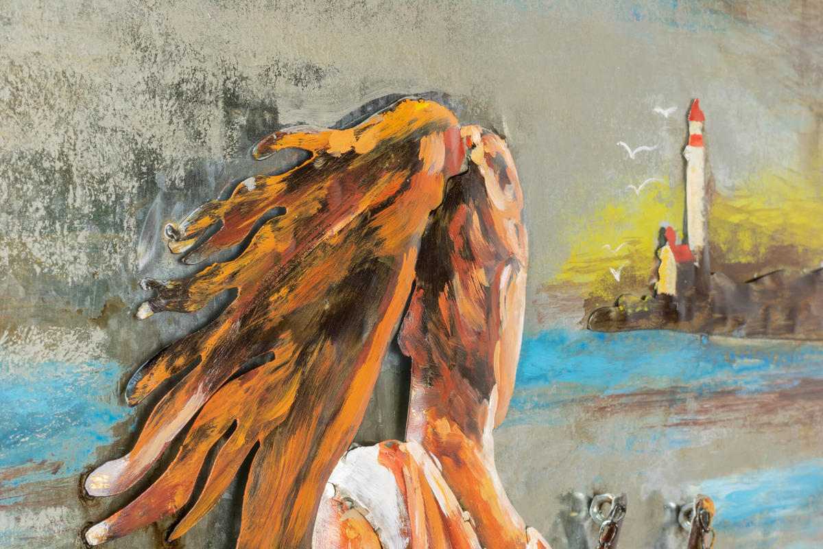 METALLBILD Blau 80/80 cm - Blau, Metall (4.2/80cm) - KUNSTLOFT