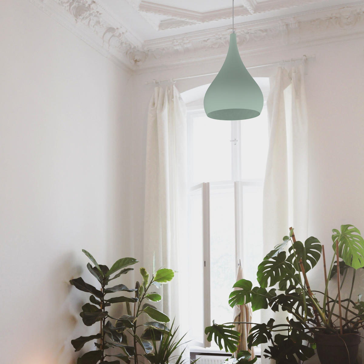 HÄNGELEUCHTE - Rot, Metall (25/25/120cm) - Lumicom