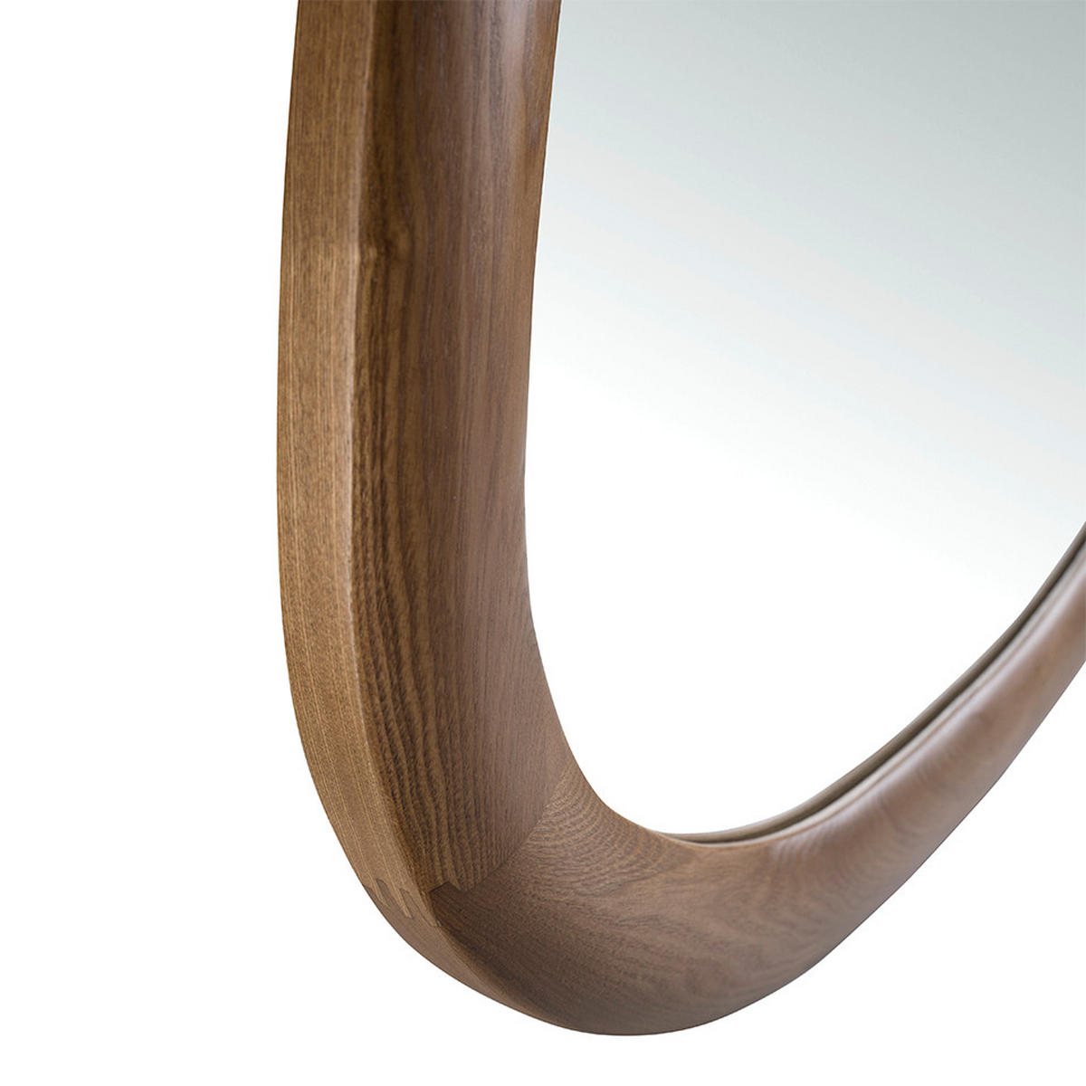 WANDSPIEGEL Wandspiegel organische Form walnussfarbenes Holz 95/75/3 cm - Walnussfarben, Holz (95/3/75cm) - ANGEL CERDA