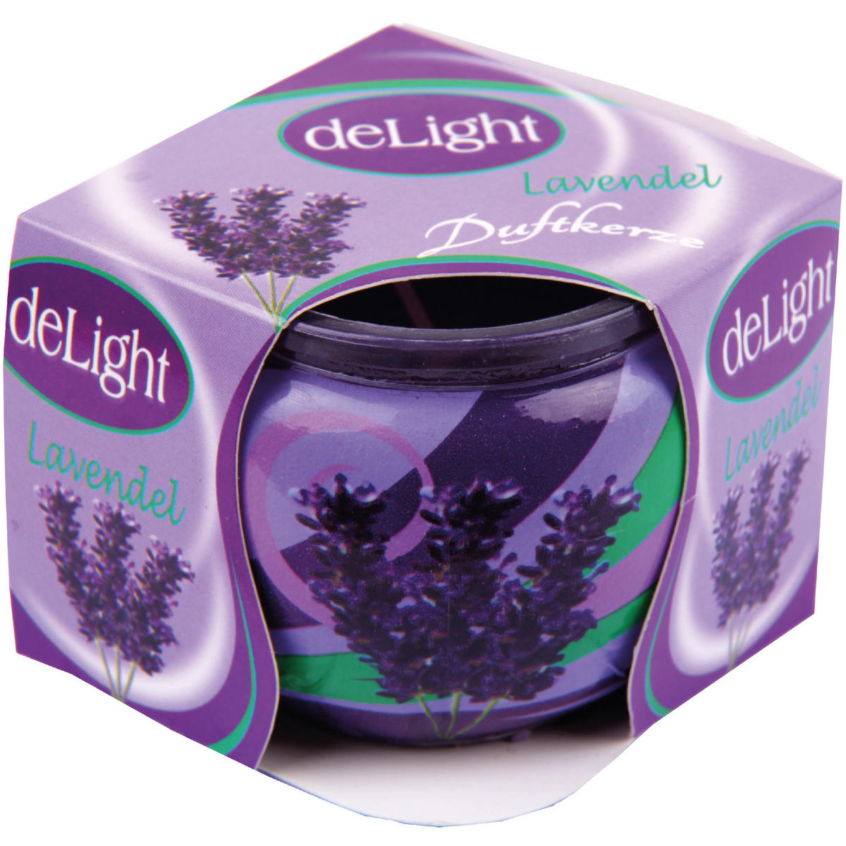 DUFTKERZEN Glas 6er-Pack Lavendel - Lila, Naturmaterialien (7/6cm)