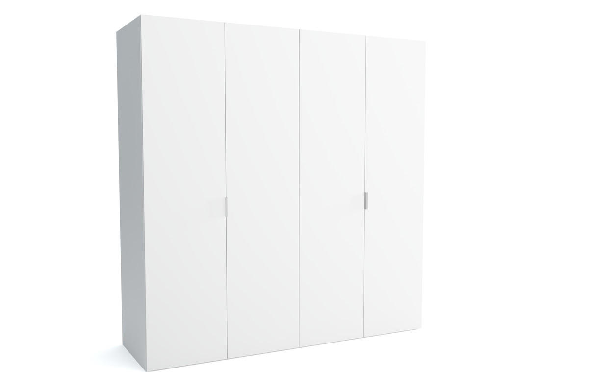 KLEIDERSCHRANK MAT B Weiß 210x60x205 cm - Weiß, Holzwerkstoff (210/205/60cm) - FURNLUX