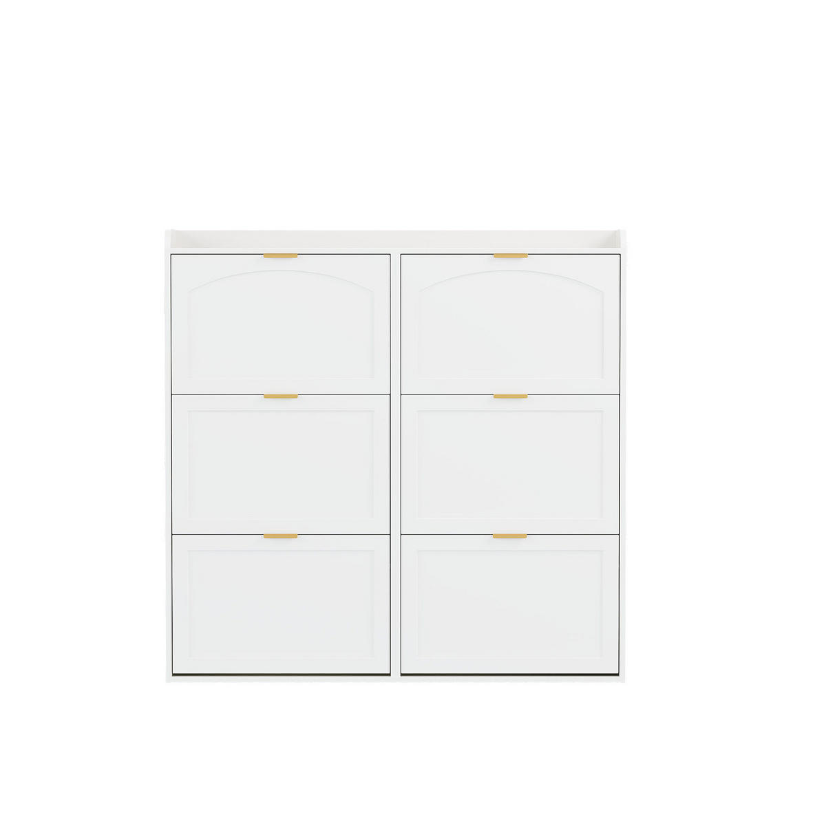 SCHUHSCHRANK 120/23/118 cm mit 6 Klappfächern aus MDF und Spanplatte, platzsparend und staubgeschützt, Weiß - Weiß, Holzwerkstoff (120/118/23cm) - Redom