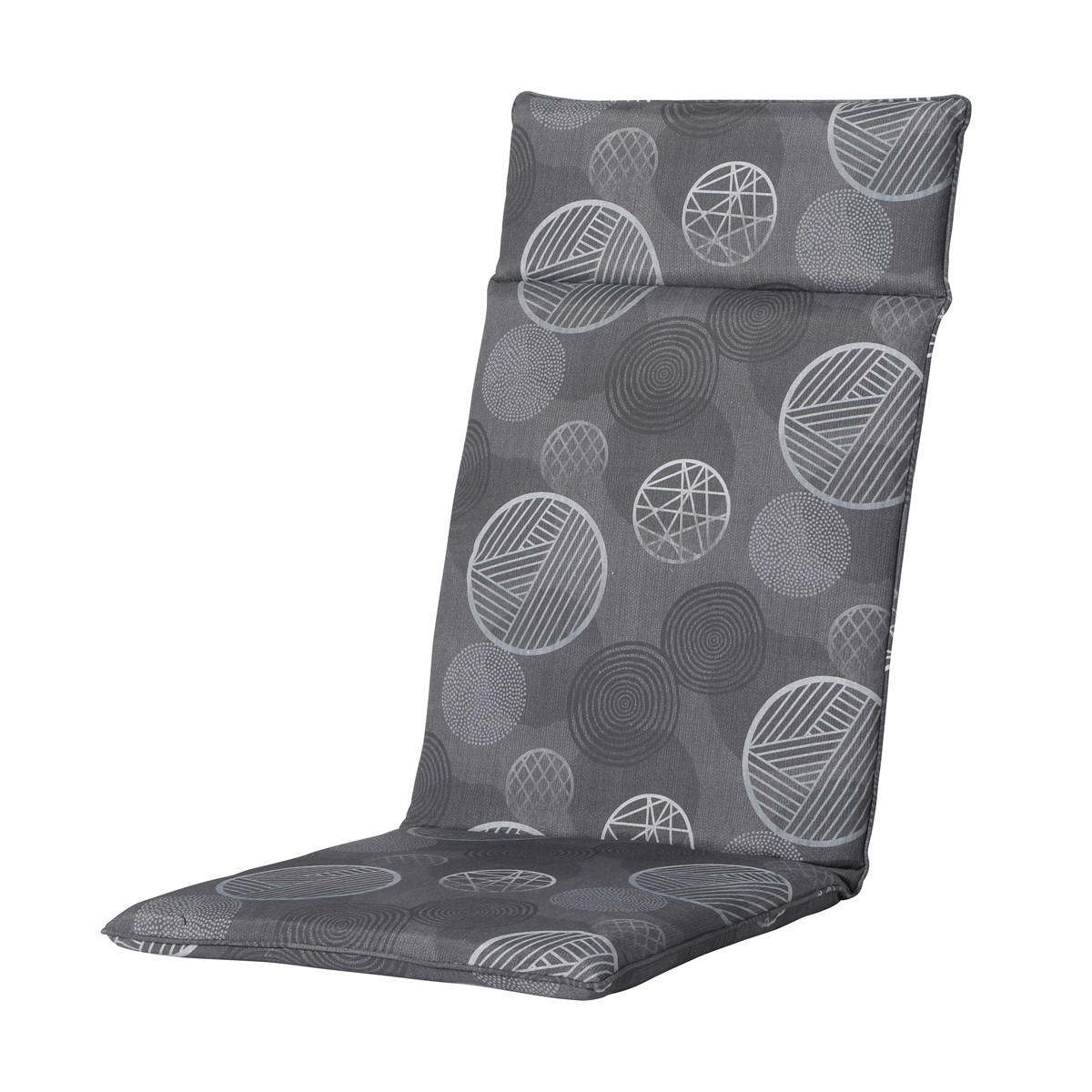 GARTENSTUHLKISSEN Kreis 120/50 cm 4er-Set - Grau, Textil (50/8/120cm) - Madison