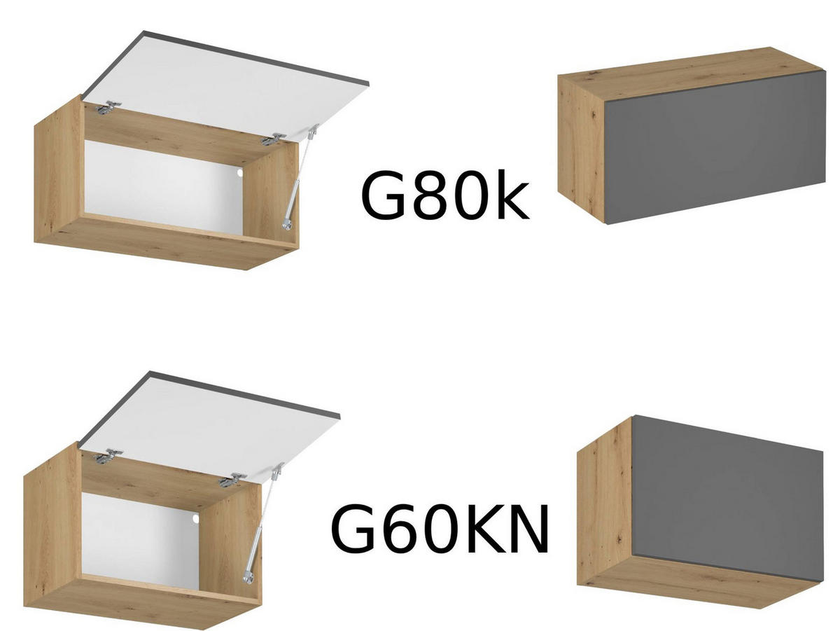 WINKELKÜCHE 360cm x 260cm- Langen KL11-M360 - in Grau/Matt - Grau, Holz (620/212/58cm)