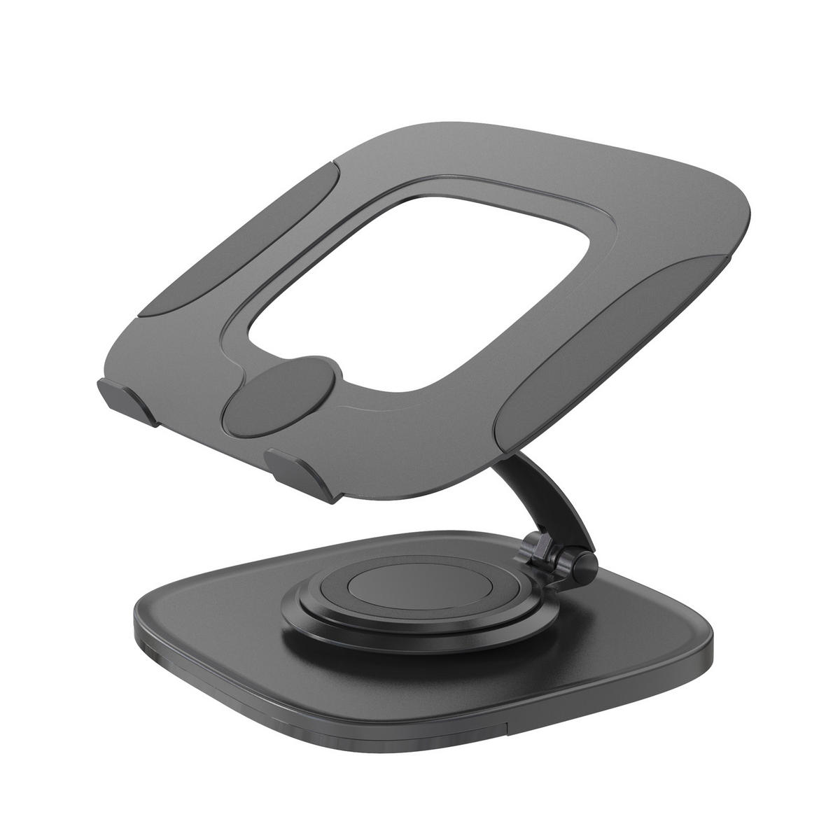 LAPTOPHALTERUNG Iksan Aluminium - Schwarz, Metall (20/26.5/22.5cm) - SVITA