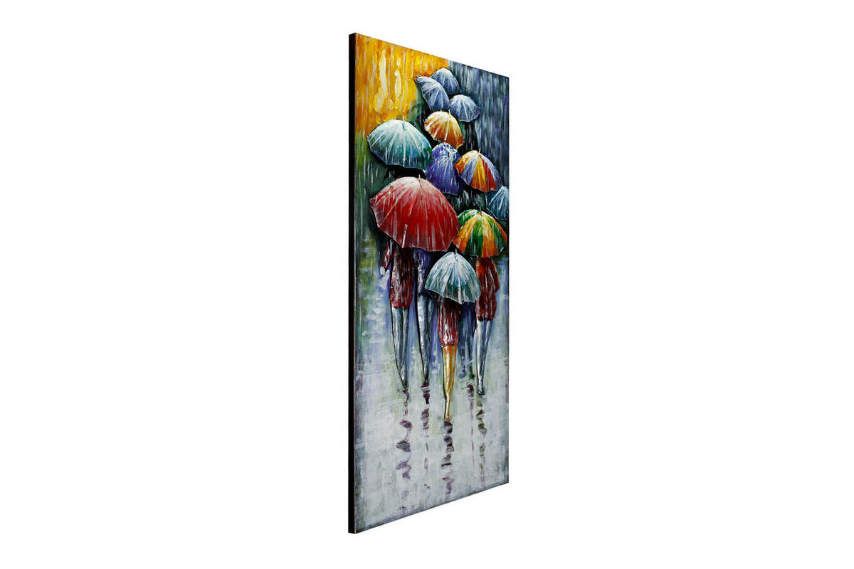 METALLBILD Bunt 50/100 cm - Multicolor, Metall (3.5/100cm) - KUNSTLOFT