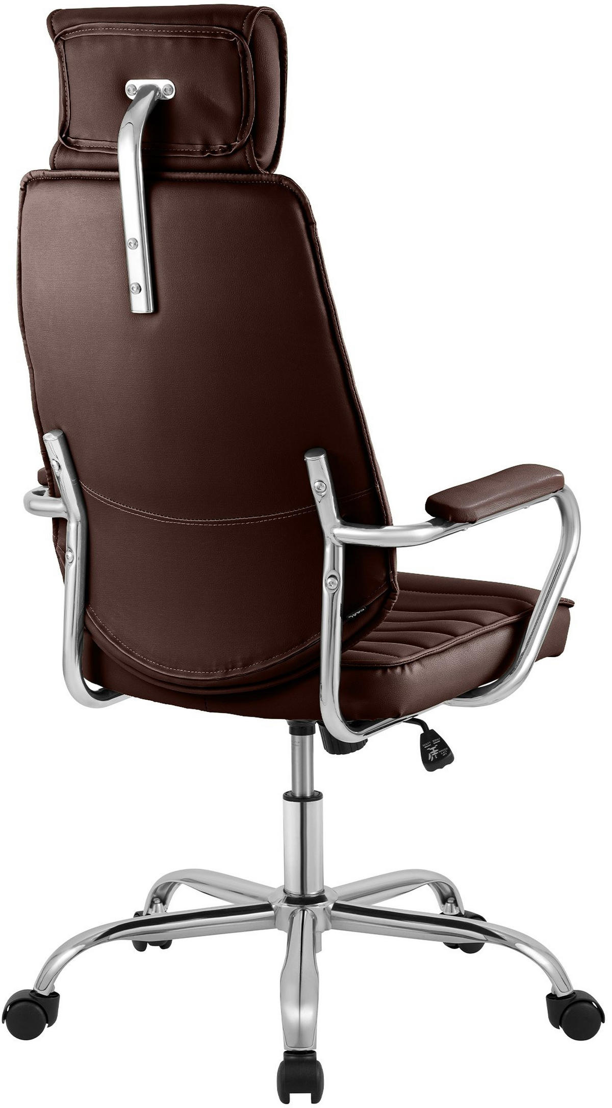 CHEFSESSEL Lederlook Bordeauxrot - Chromfarben/Bordeaux, Textil/Metall (60/117/67cm) - CLP