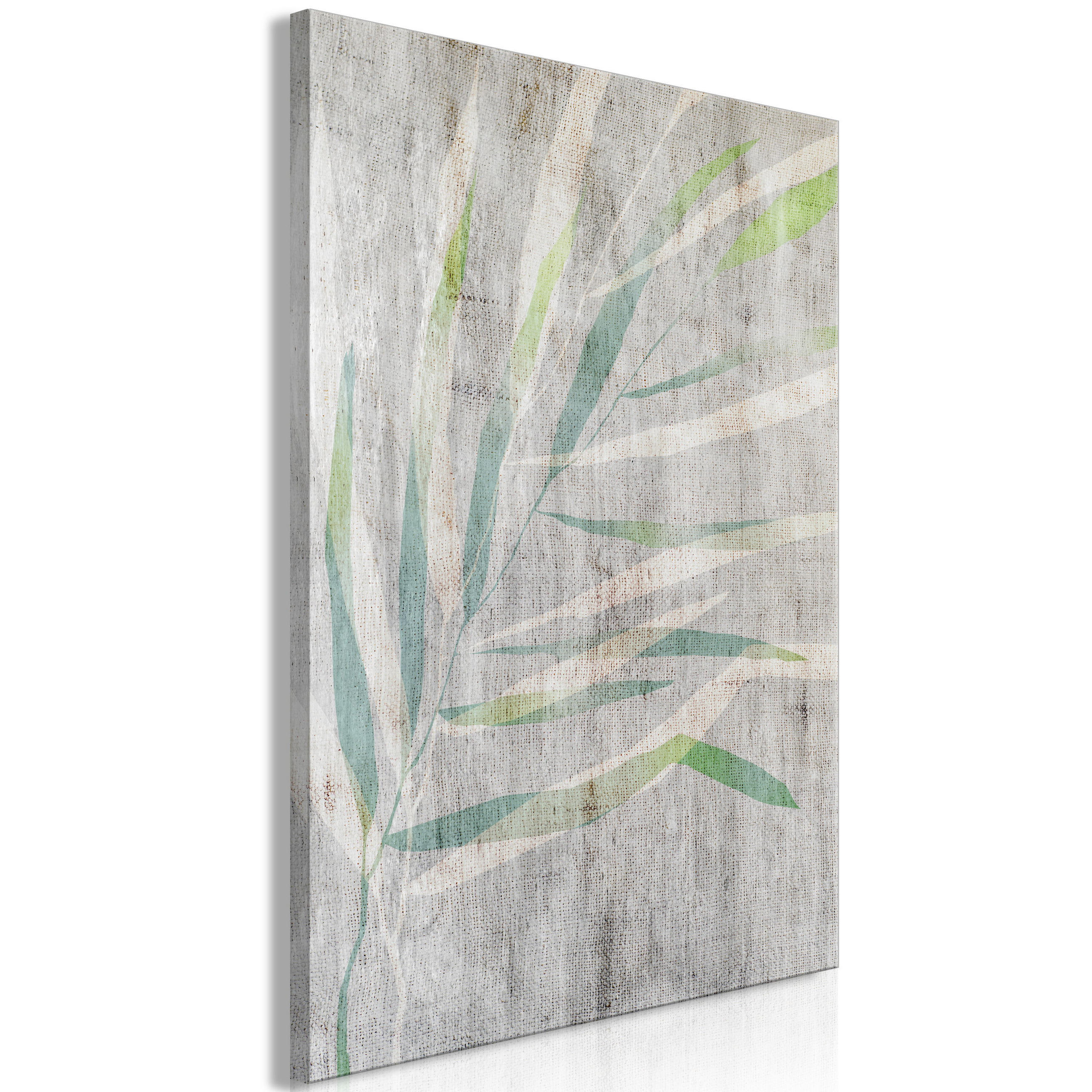 KUNSTDRUCK Grau 80/120 cm - Grau/Grün, Textil (80/120cm) - KUNSTLOFT