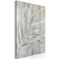KUNSTDRUCK Grau 80/120 cm - Grau/Grün, Textil (80/120cm) - KUNSTLOFT
