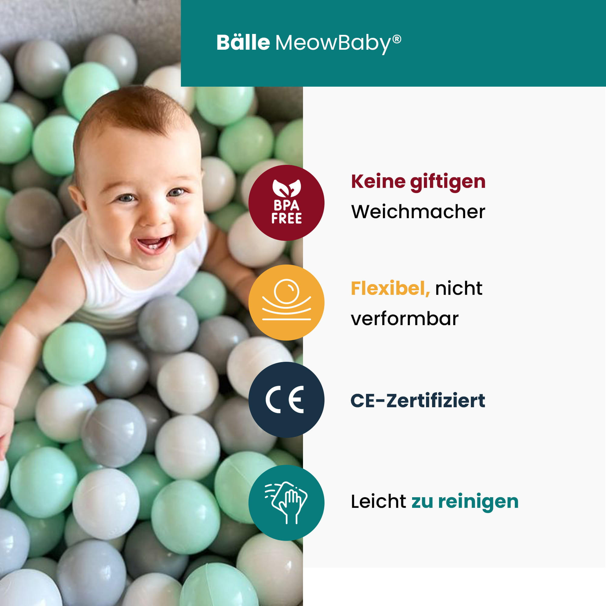 BÄLLEBAD klein mit Schaumstoff Bausteinen für Kinder, Samt, Ecru - Ecru/Beige, Textil (250/45/30cm) - MeowBaby