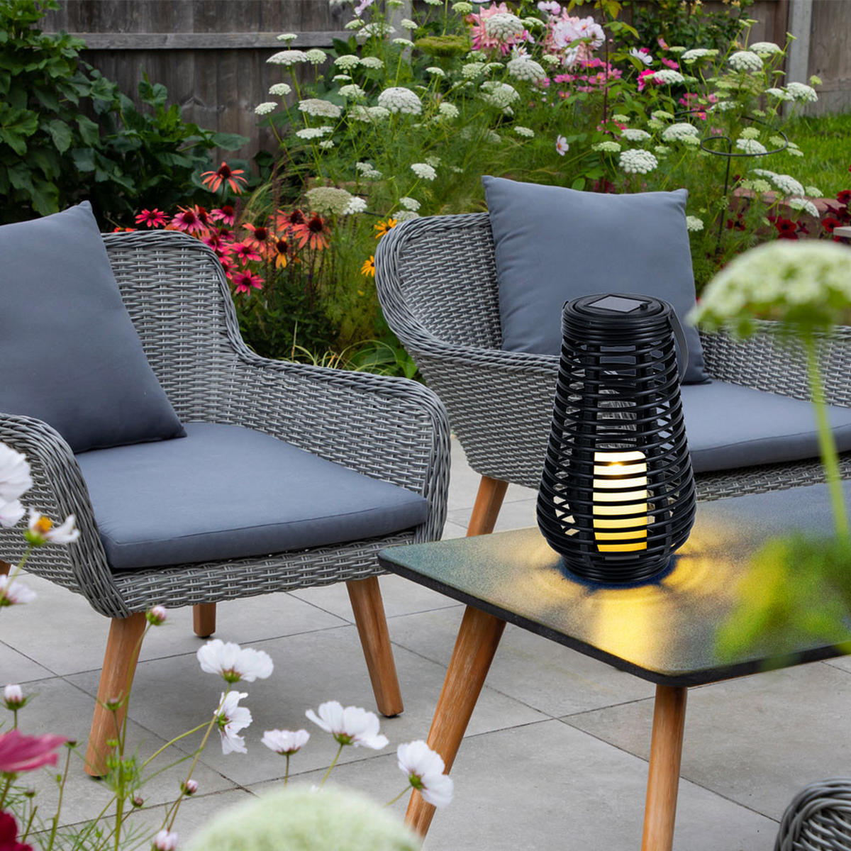LED AUSSENLEUCHTE Solarlampe Schwarz - Schwarz, Kunststoff (18/26/18cm)