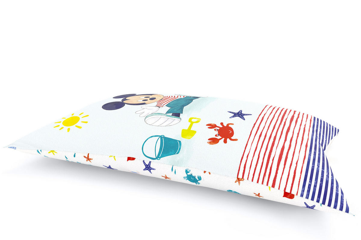 KINDER-SITZSACK - Mickey Mouse - Blau/Rot, Textil (100/25/135cm) - Green Bean