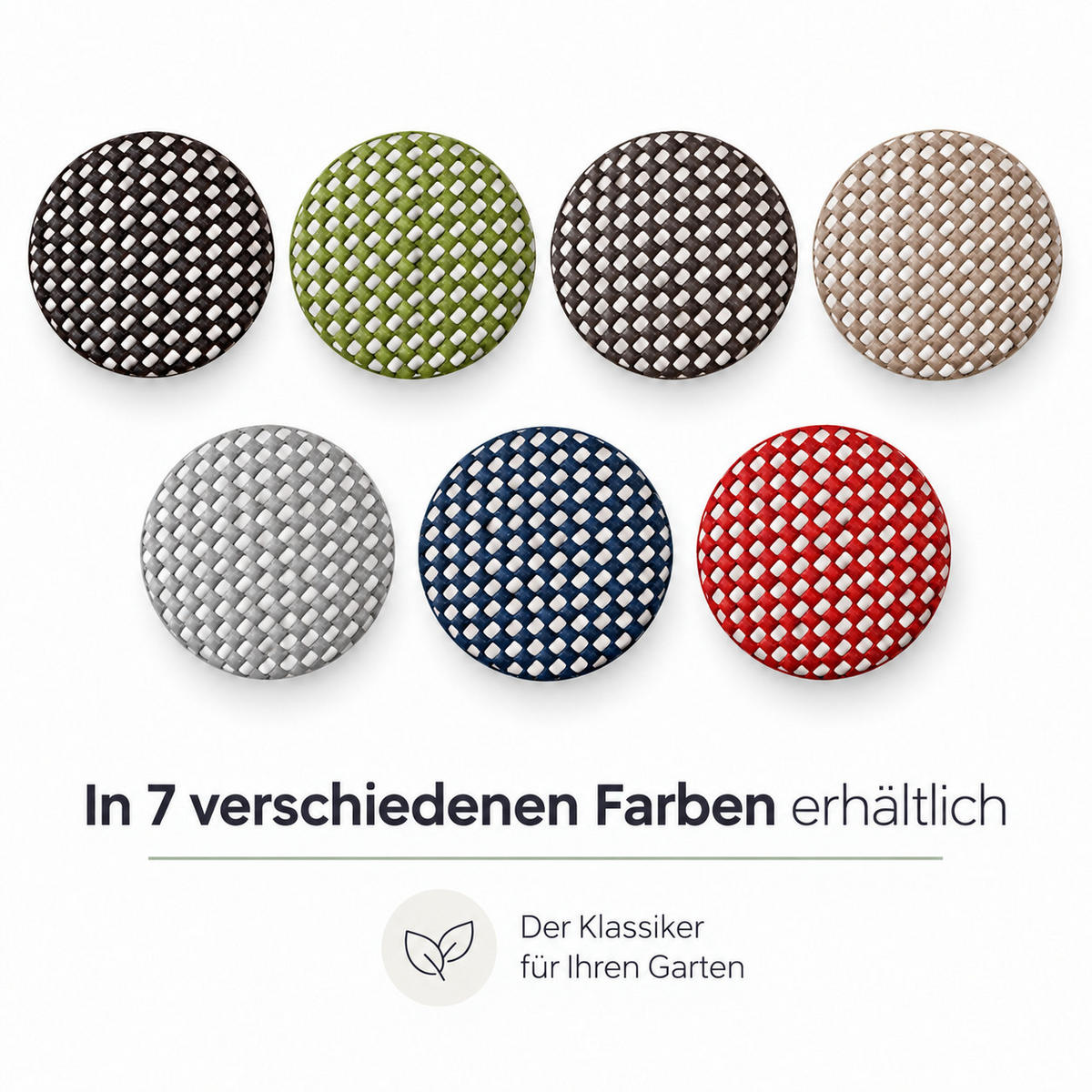 TISCHDECKE Gartentischdecke Karo Rot 160 cm rund - Rot, Kunststoff (160cm) - TiborTex