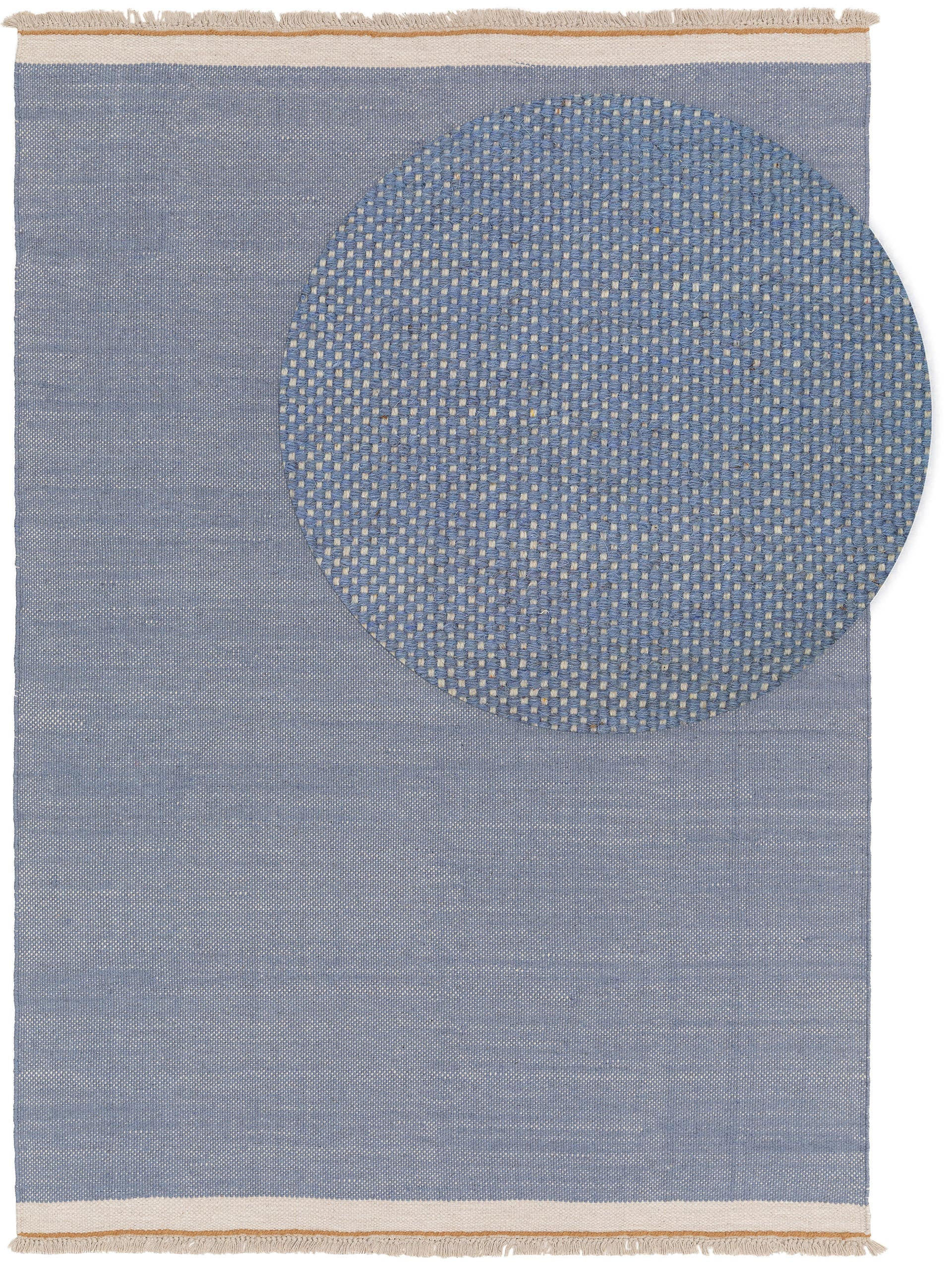 WOLLTEPPICH Karla Blau 120x170 cm - Blau, Textil (120/170cm) - benuta Pop