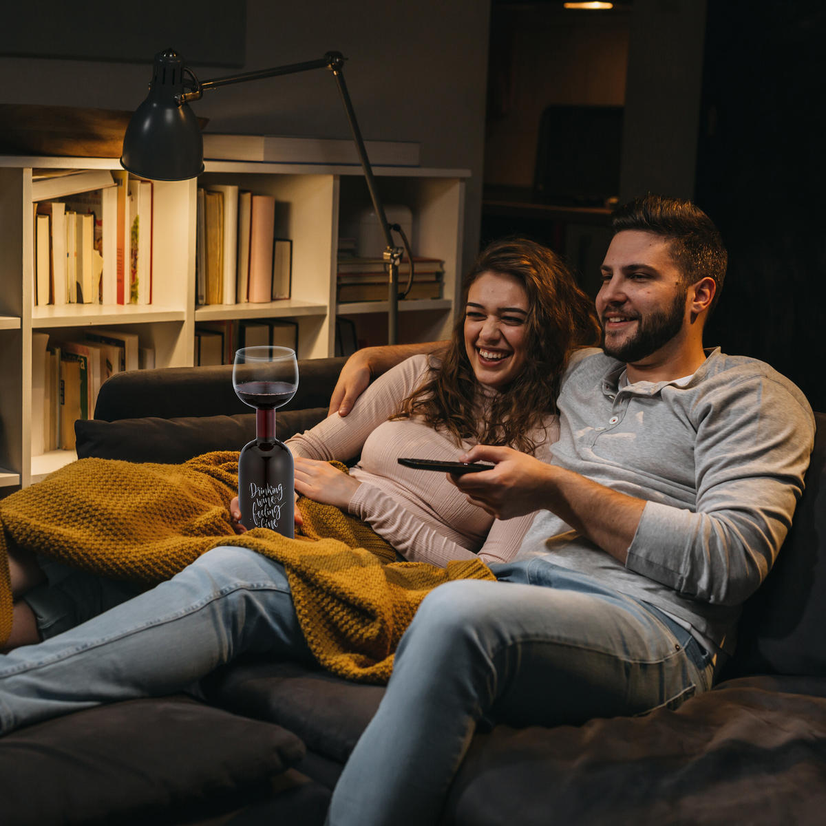 WEINFLASCHE - Transparent, Glas (0.75L) - Relaxdays