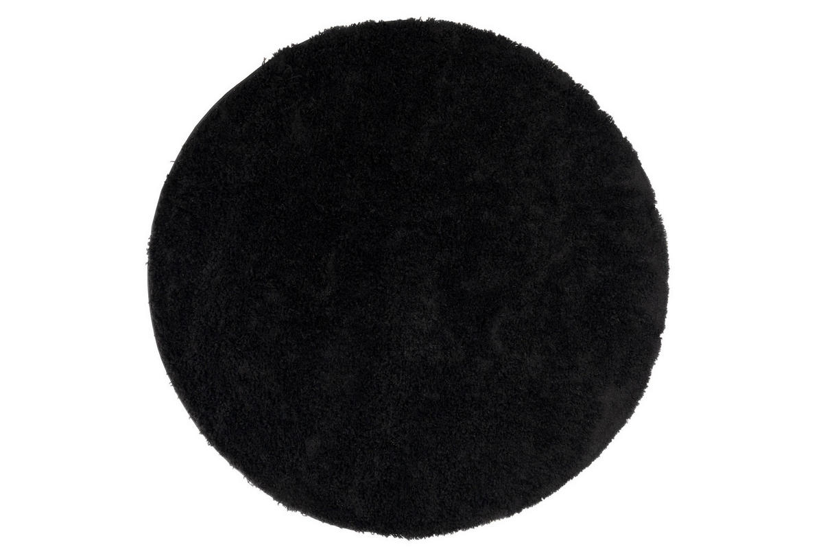 TEPPICH ESSENCE ROUND Schwarz 160/160 cm - Schwarz, Textil (160/160cm) - Tapiso