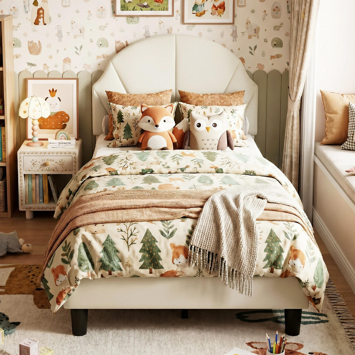 POLSTERBETT Klassisch mit Höhenverstellbarem Kopfteil 90/200 cm Samt Beige - Beige, Textil (90/200cm) - Creahappy