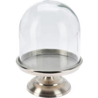 TORTENPLATTE Basic Silber 16.5/16.5/23.5 cm Glas - Silberfarben, Glas (16.5/23.5/16.5cm) - Mondex