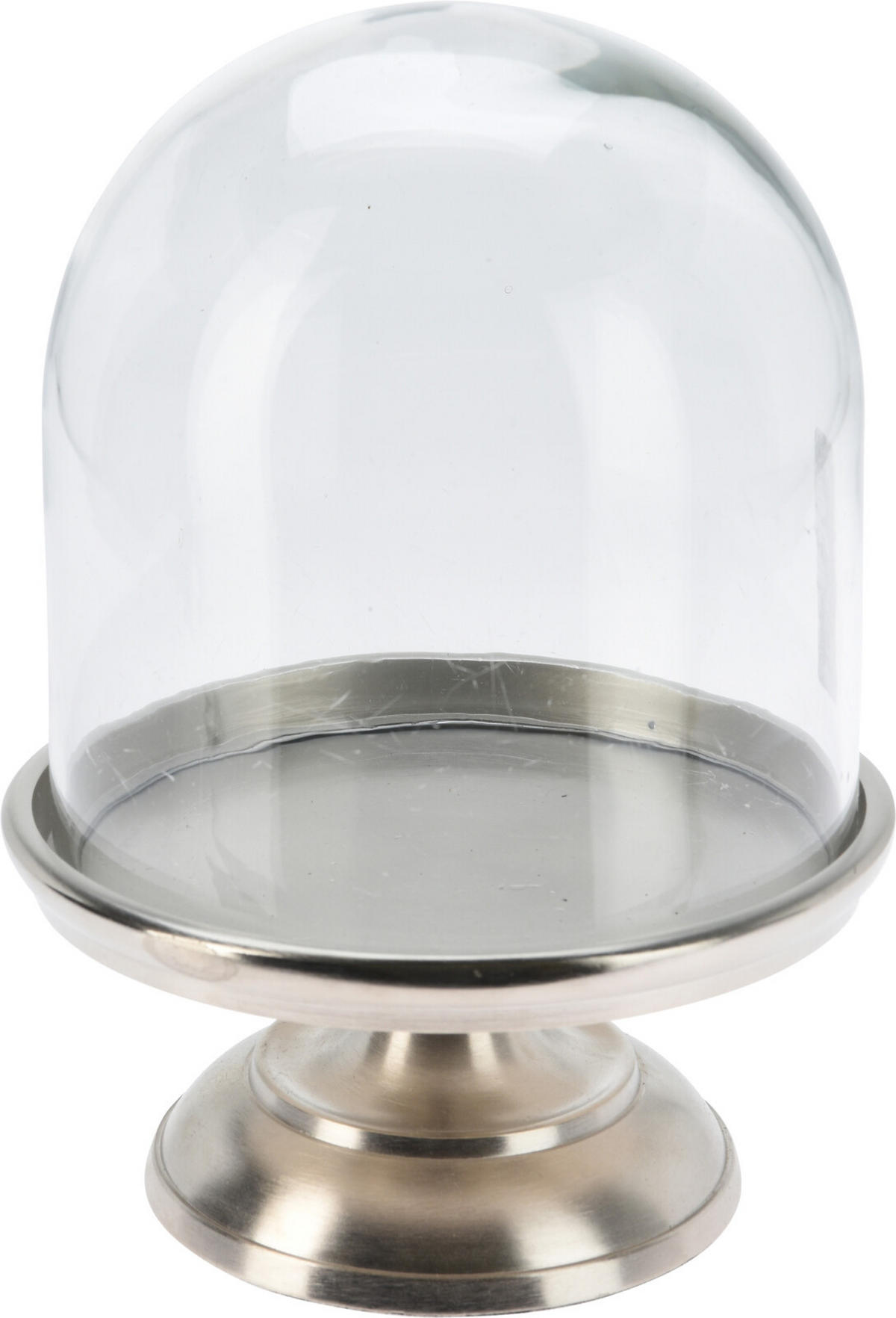 TORTENPLATTE Basic Silber 16.5/16.5/23.5 cm Glas - Silberfarben, Glas (16.5/23.5/16.5cm) - Mondex