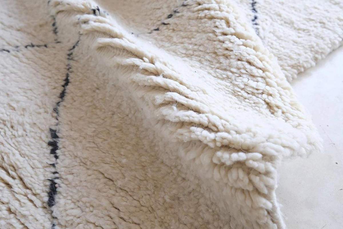 BERBERTEPPICH aus Marokko aus reiner Wolle 250x 350 cm - Weiß, Naturmaterialien (250/350cm) - AFK Living