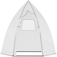 FOLIENGEWÄCHSHAUS, Weiß, Metall, PE-Kunststoff - Weiß, Kunststoff (140/180/160cm) - Outsunny