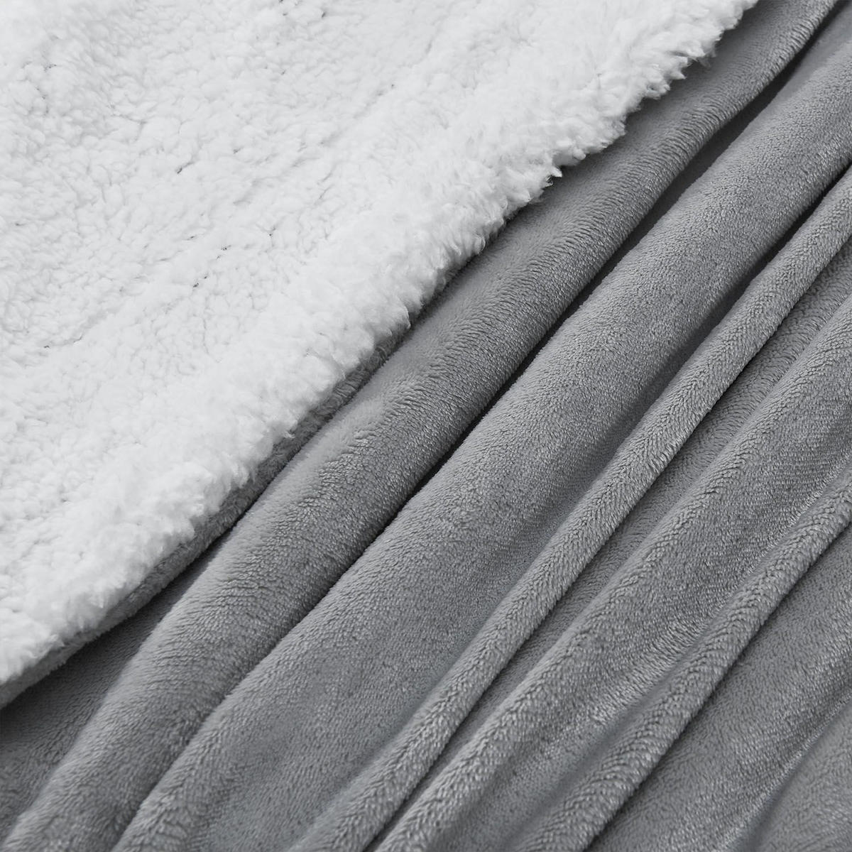 FLEECEDECKE Kuscheldecke 150x200 cm hellgrau - Hellgrau, Textil (150/200cm) - Juskys
