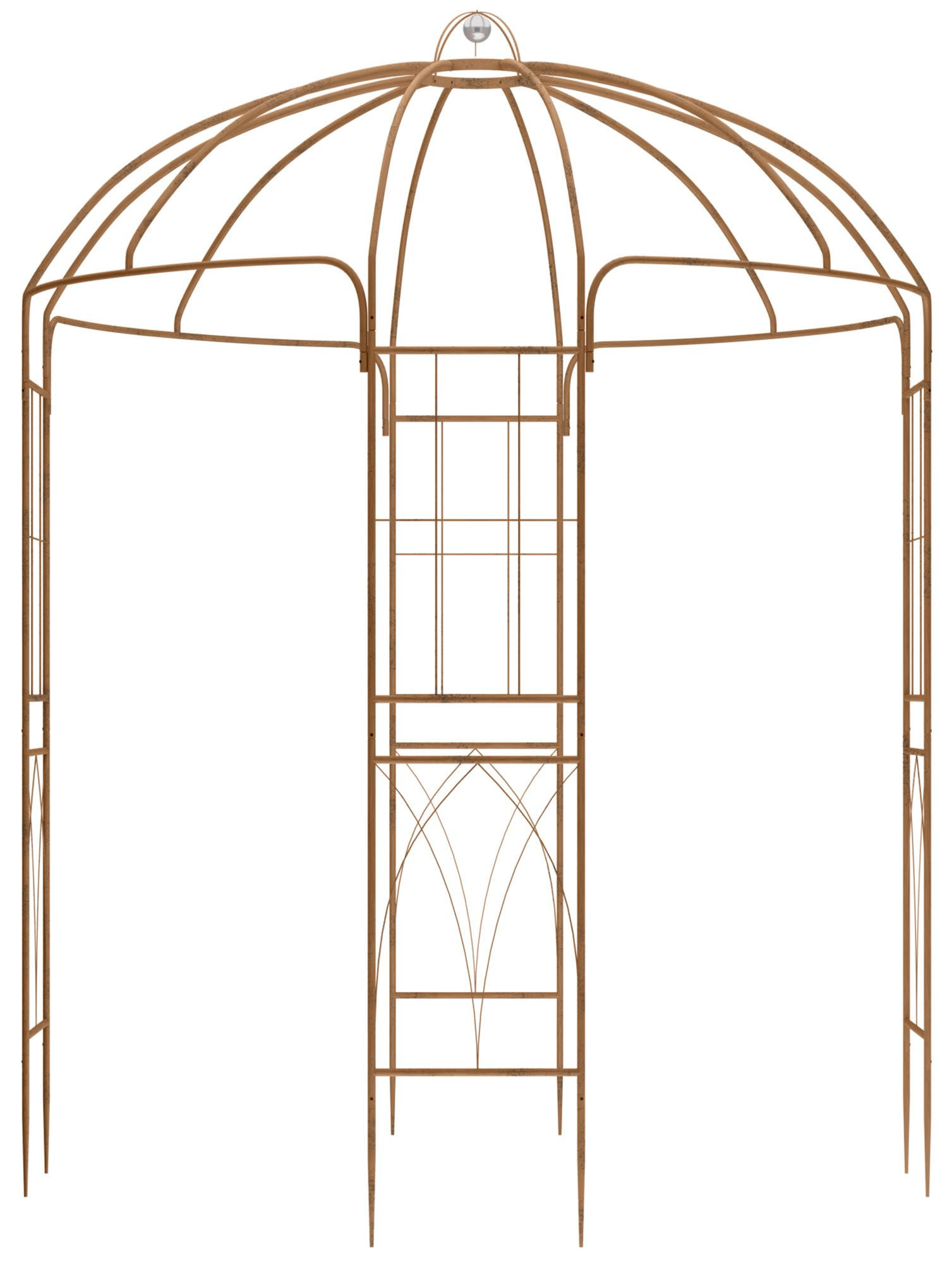 PAVILLON 200/200/270 cm Metall Braun - Braun, Metall (200/270/200cm) - CLP