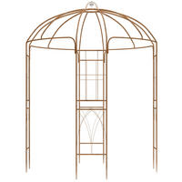 PAVILLON 200/200/270 cm Metall Braun - Braun, Metall (200/270/200cm) - CLP