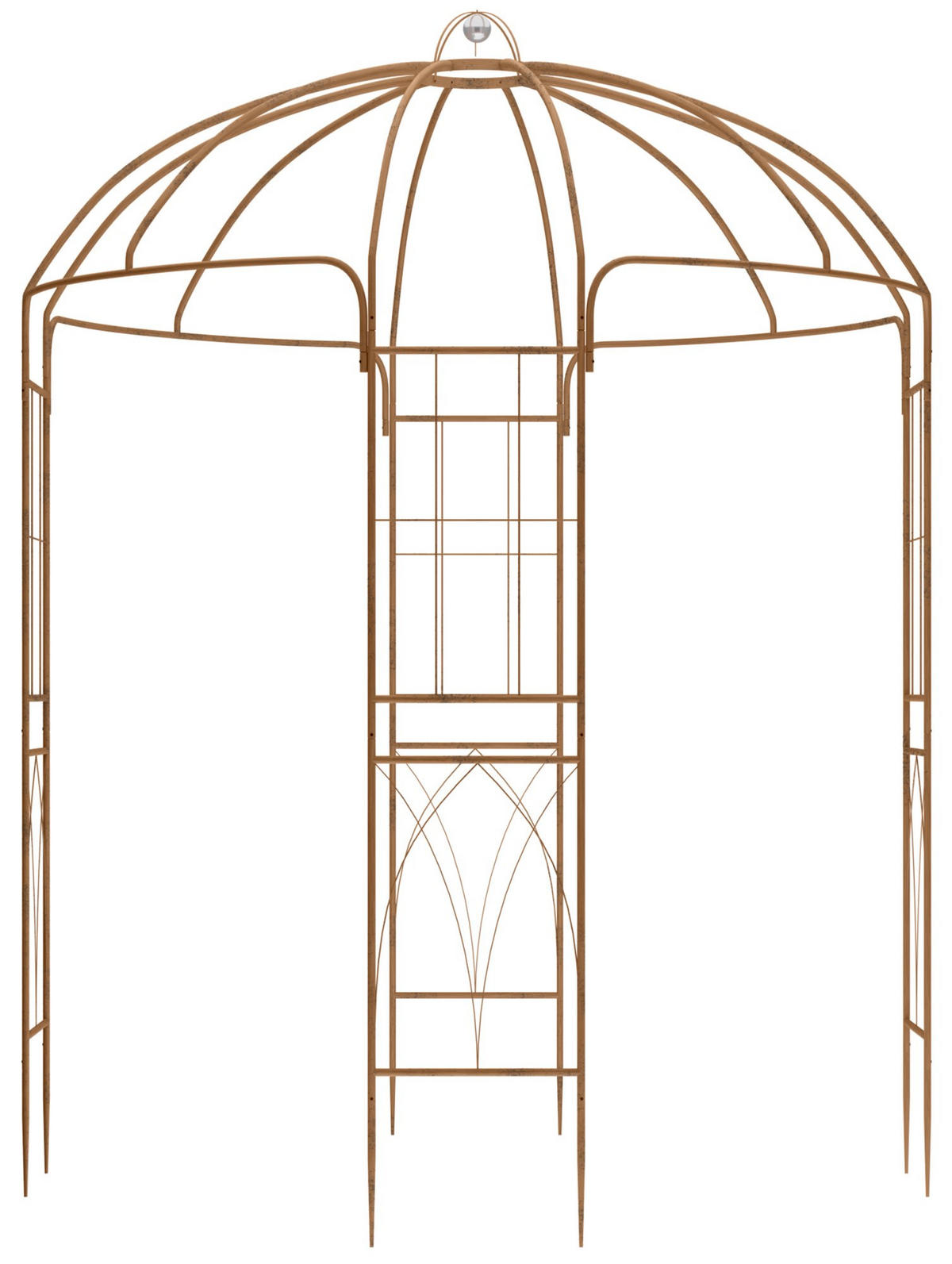 PAVILLON 200/200/270 cm Metall Braun - Braun, Metall (200/270/200cm) - CLP