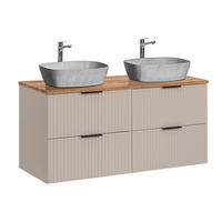DOPPELWASCHTISCH 120.8cm Adriel Beige - Beige, Holzwerkstoff (120.8/59/46cm) - Petits-meubles