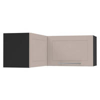 ECKHÄNGESCHRANK Kvantum W14/90/36 Schwarz / Kaschmir Matt 90 / 90 / 36cm - Kaschmir/Schwarz, Holz/Holzwerkstoff (90/36/90cm) - Feldmann-Wohnen