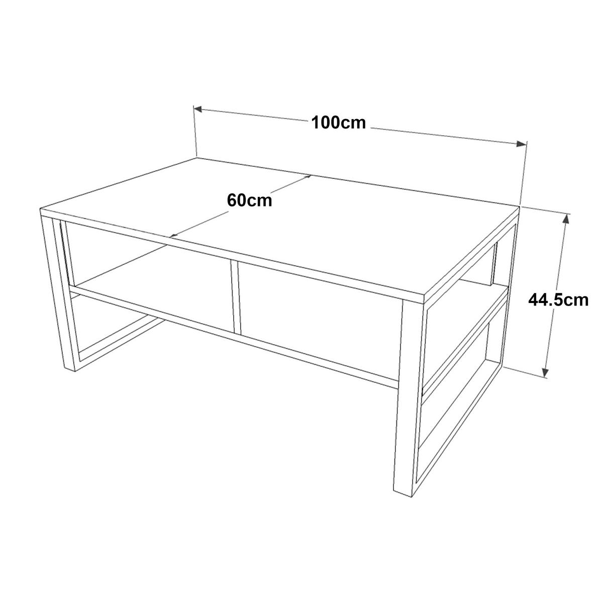 COUCHTISCH Laukaa 100/60/45 - Dunkelbraun, Holzwerkstoff (60/100/45cm) - [en.casa]