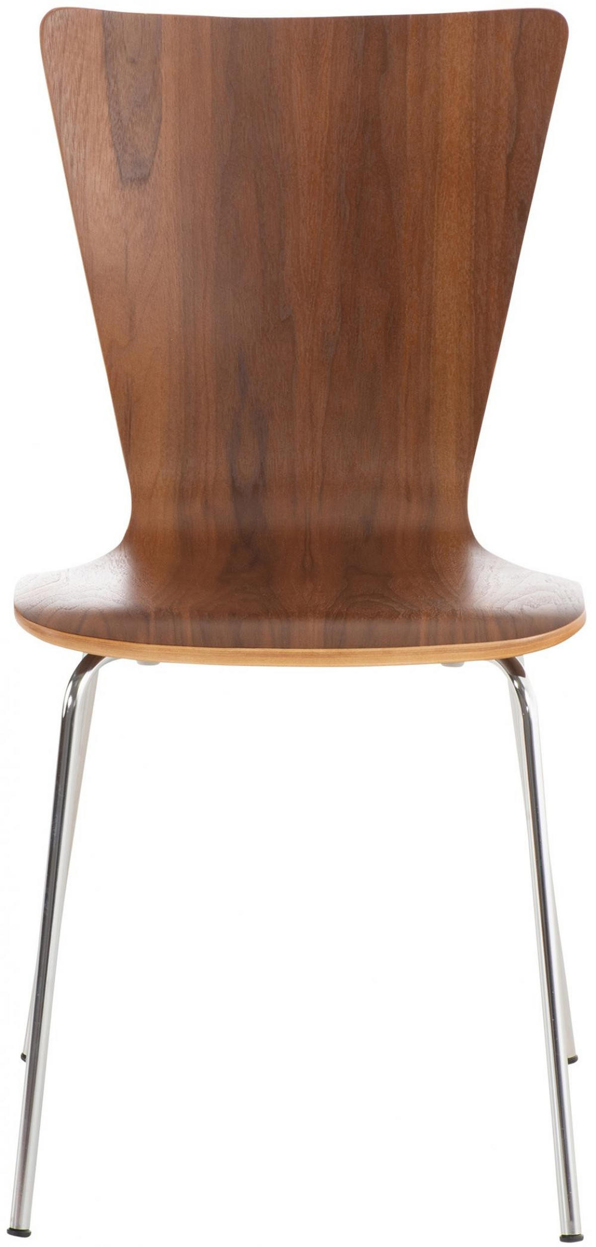 BESUCHERSTUHL Holz Walnuss - Walnussfarben, Holz/Metall (43/84/50cm) - CLP