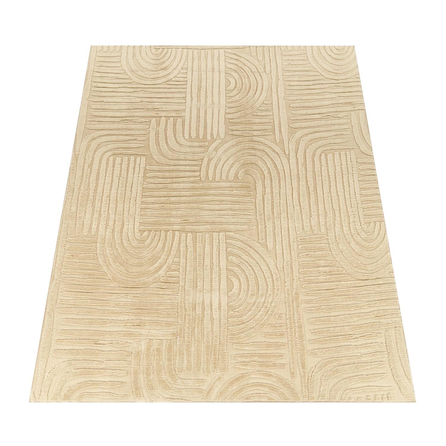 KURZFLORTEPPICH 160/220 cm Lelystad 527 - Beige, Kunststoff (160/220cm) - Paco Home