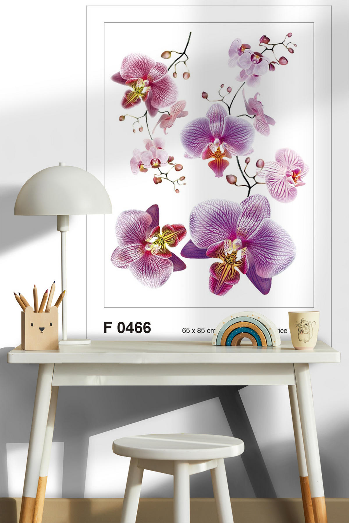 WANDTATTOO Blumen 85 x 65 cm - Pink, Papier (85/65/65cm) - Sanders & Sanders