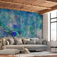 VLIESTAPETE Blau 250/175 cm - Blau/Grau, Textil (250/1cm) - KUNSTLOFT