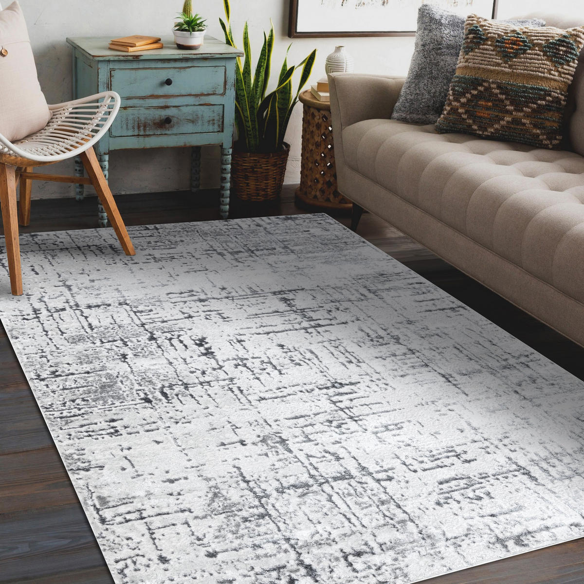 TEPPICH Mefe 80/150 cm - Grau, Textil (80/150cm) - rugsX
