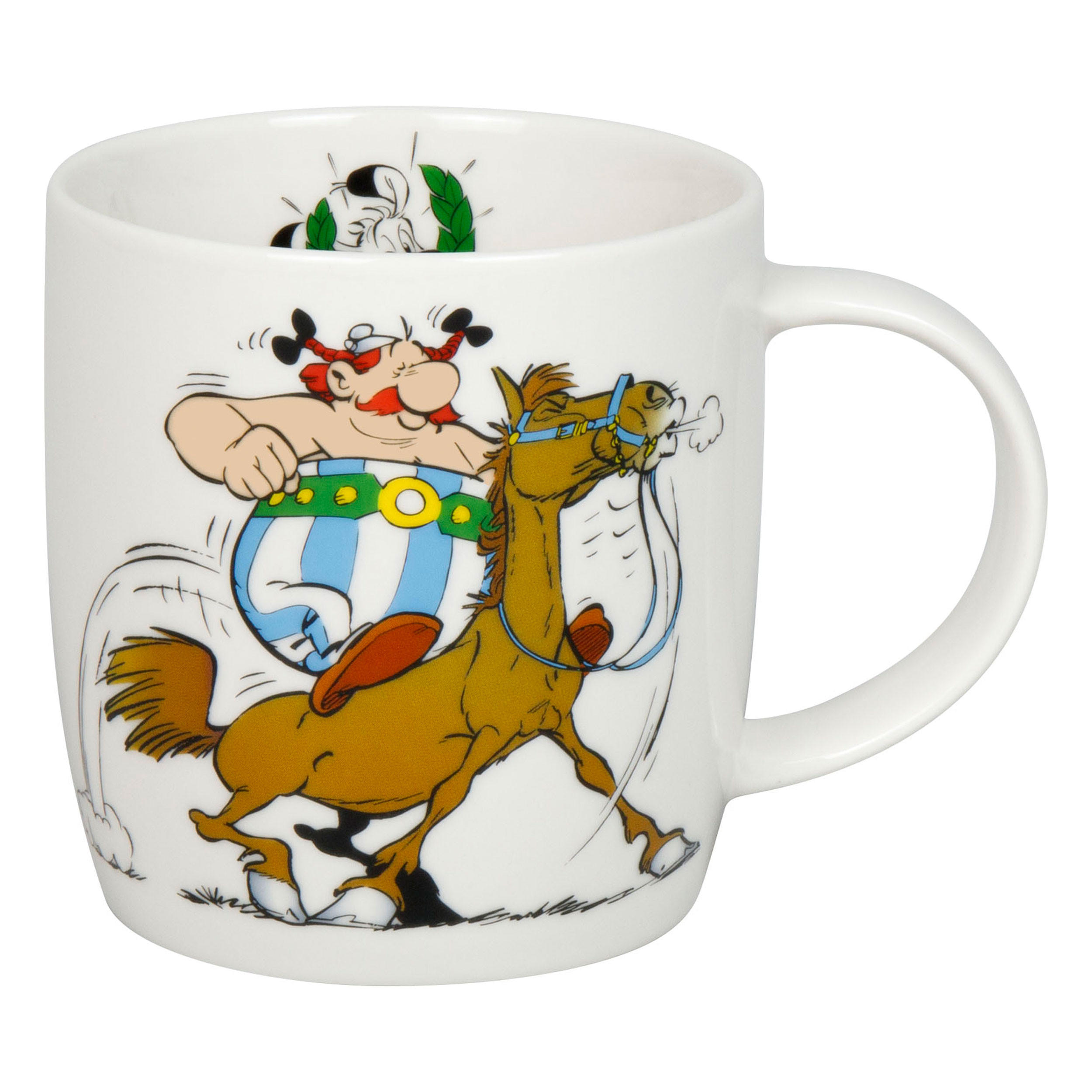 KAFFEEBECHER Asterix - Reiten - Naturfarben, Keramik (0.4L) - Könitz
